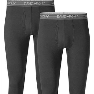 David Archy Men’s Thermal Underwear bottoms 2-pack